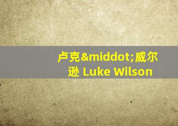 卢克·威尔逊 Luke Wilson